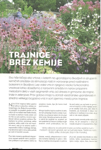 Naravi prijazno vrtnarjenje - Trajnice brez kemije (objavljeno v reviji Eko hiša & stil - februar april 2016)